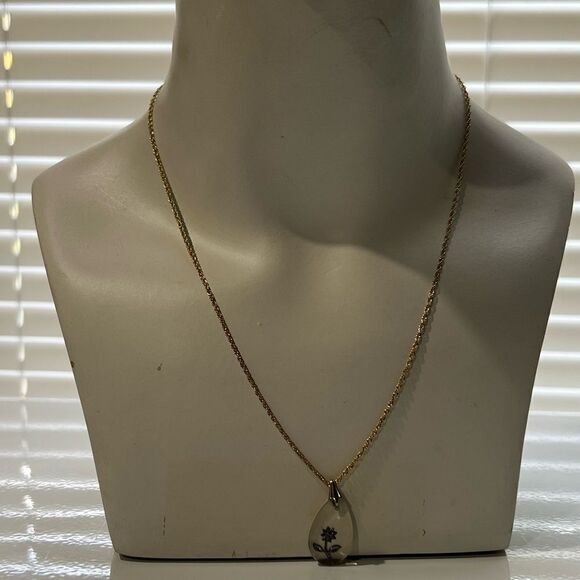 Bundle 3 for $15 | Gold Tone Necklace | Gold Flower Pendant - Picture 7 of 13